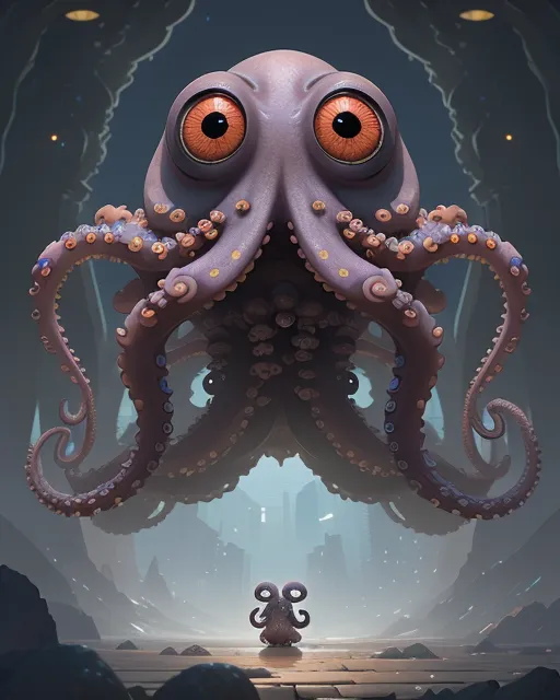 a small stone monster that looks - Free AI Photo Generator - starryai