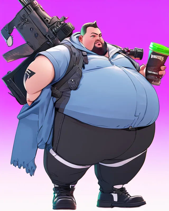 guy from fortnite fat - AI Photo Generator - starryai