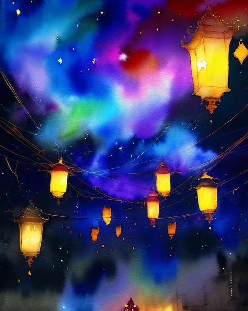 Colorful night - AI Photo Generator - starryai