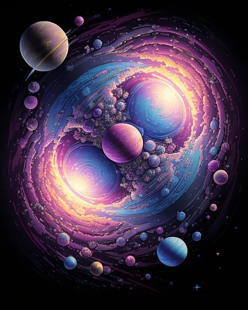 image features a digital a cosmic - Free AI Photo Generator - starryai
