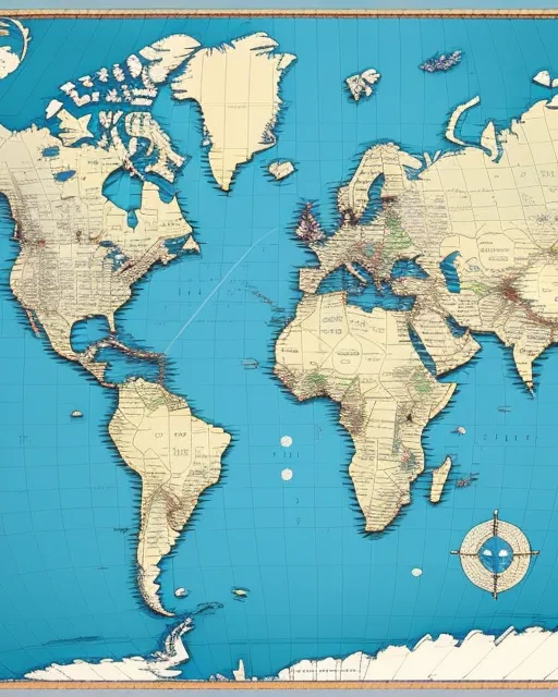 world map - Free AI Photo Generator - starryai