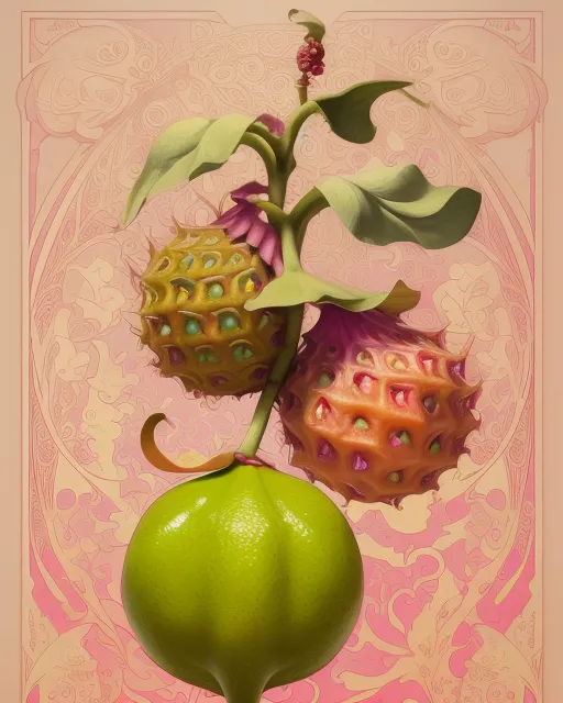 Peach-Lime-Dragonfruit-Blueberry-Carambola-Banana-Art Nouveau-Pomegranate-Kiwifruit-ColouredPencil-Octopus-Cosmic-Orange-Hyper Detailed-Gooseberry-Pineapple-Syzgium-Durio-Crayon-Alphonse Mucha-Comic Style-Cranberry-Psychedelic-Watermelon-Pop Art-Mangosteen-pepino-kiwano-brandy soaked friutcake-caravaggio michelangelo merisi-Americana-loganberry-blackberry-retro-holographic-tangerine-futuristic-juicy-Van Gogh-raspberry-post-impressionism-chiaroscuro-hybrid