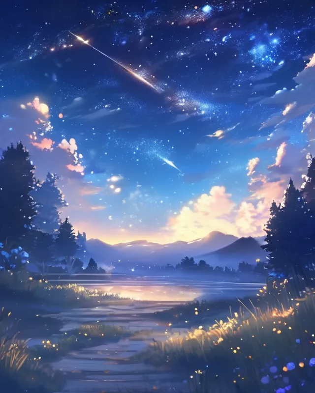 Gorgeous stary night sky, windows - Free AI Photo Generator - starryai