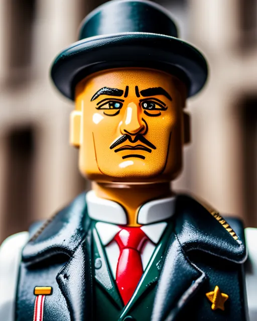 Benito mussolini vittorioso stile lego - AI Photo Generator - starryai