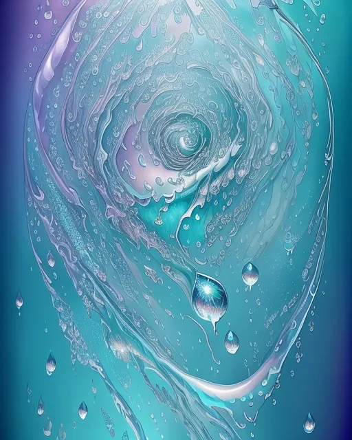 shimmering mermaid sea ocean water colors swirls an drips of glitter foam galaxy space themed Mon an stars water droplets  falling on wings