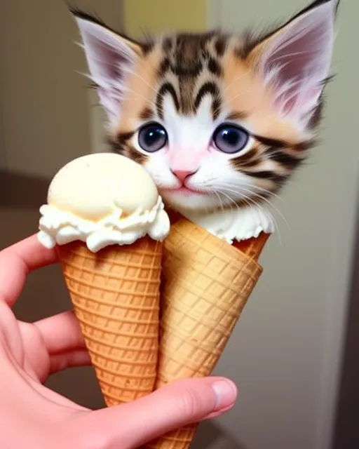 Kitten ice cream cone hotsell