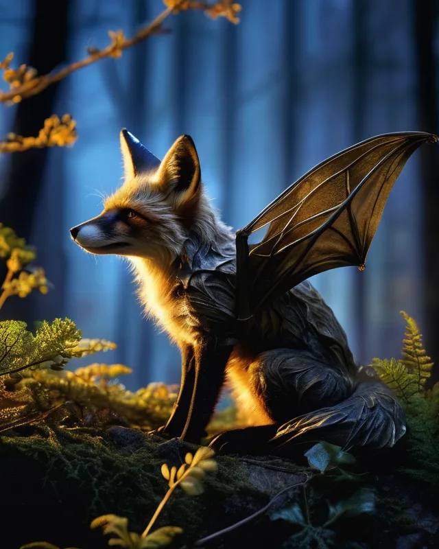 Bat fox hybrid - Free AI Photo Generator - starryai
