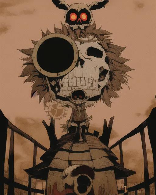 Skull kid at the top of clock town