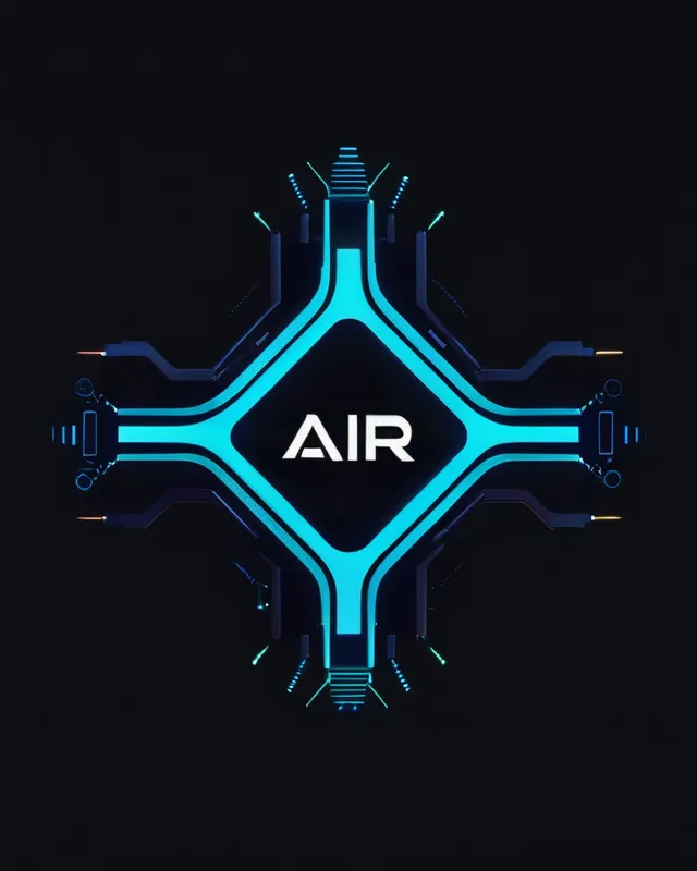 A logo that says A.I.R and that looks futuristic 