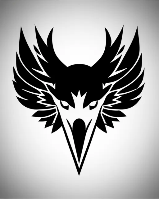 Silhouette of black raven crow profile head. Tattoo vector illustration.  Stock Vector | Adobe Stock