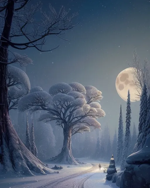 Enchanted winter wonderland under - Free AI Photo Generator - starryai