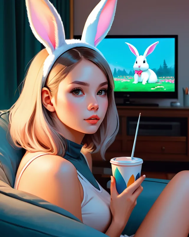 Rabbit girl - AI Photo Generator - starryai