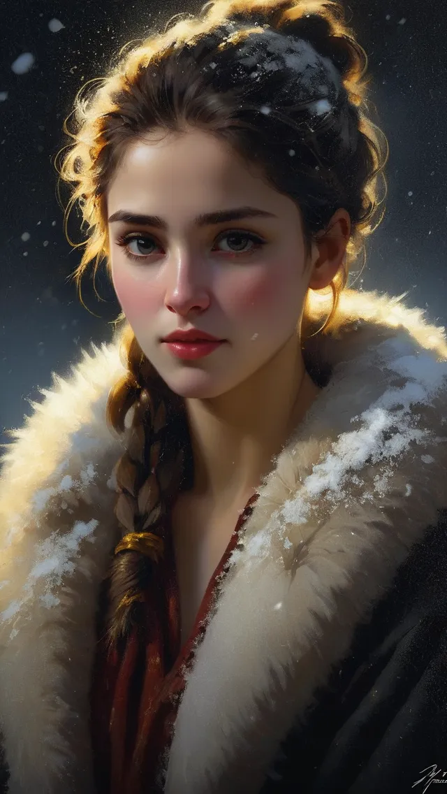 A snowy day - Free AI Photo Generator - starryai