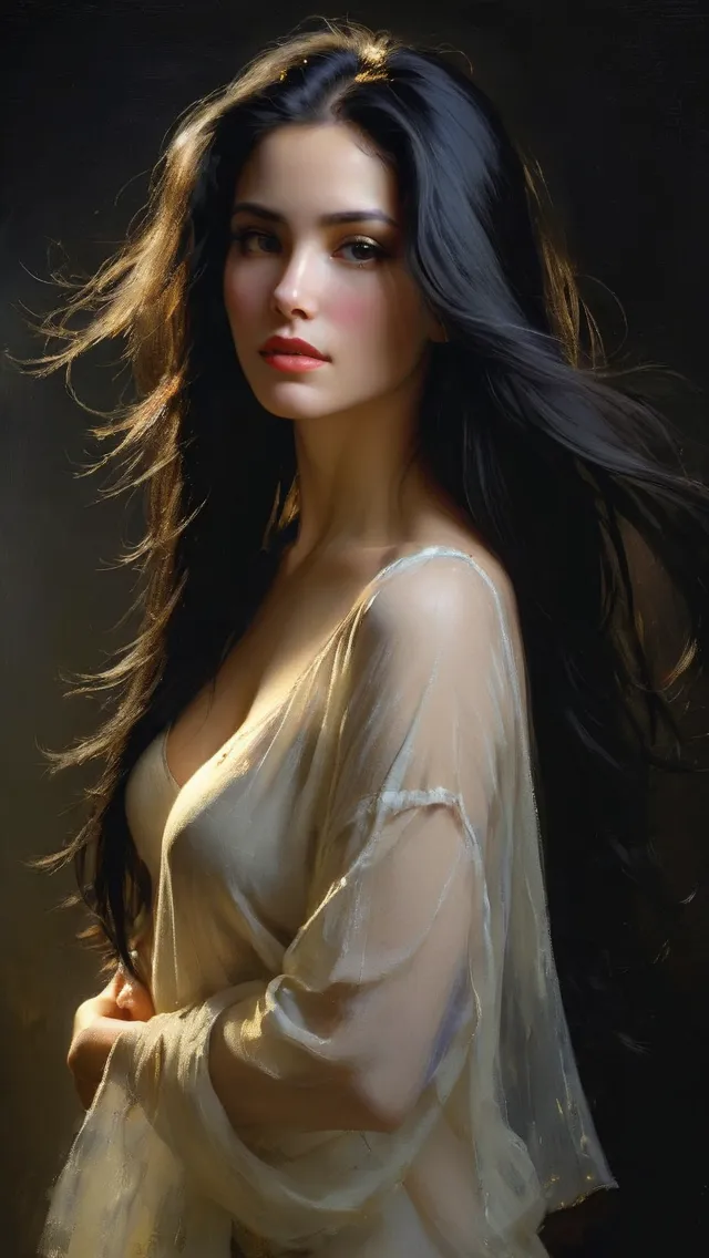 (A stunningly beautiful woman - Free AI Photo Generator - starryai