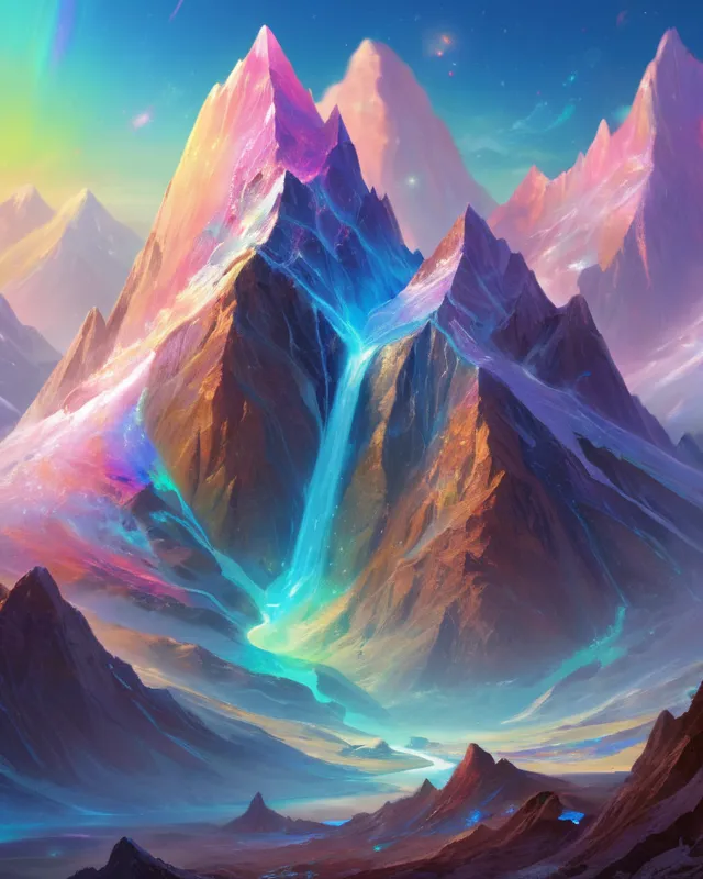 opal mountain - Free AI Photo Generator - starryai