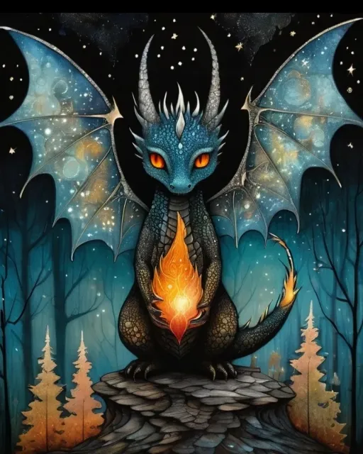 Baby dragon - Free AI Photo Generator - starryai