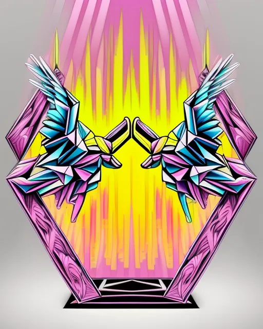 Two Origami Cranes a Boxing Match - Free AI Photo Generator - starryai