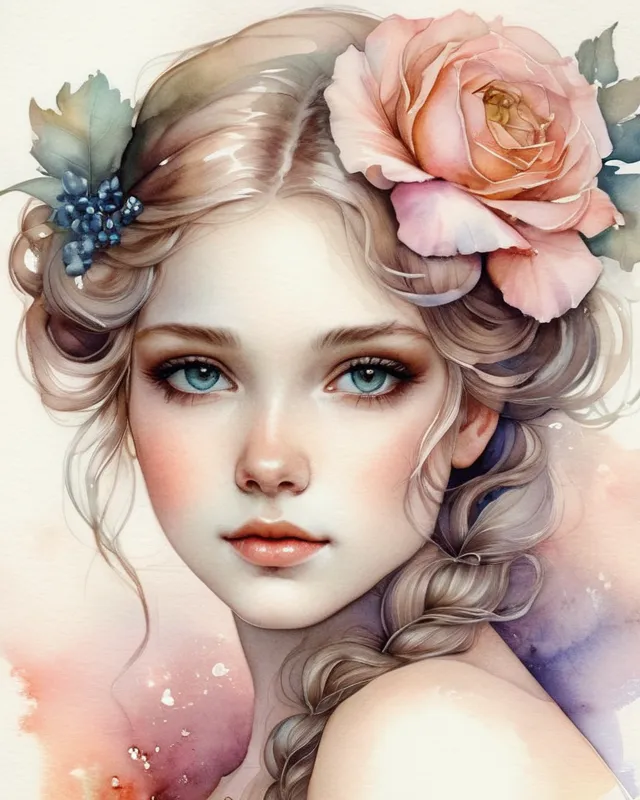 Cute portrait, digital art, beautiful - AI Photo Generator - starryai