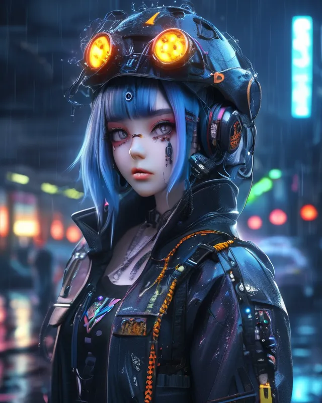 Rainy night - Free AI Photo Generator - starryai
