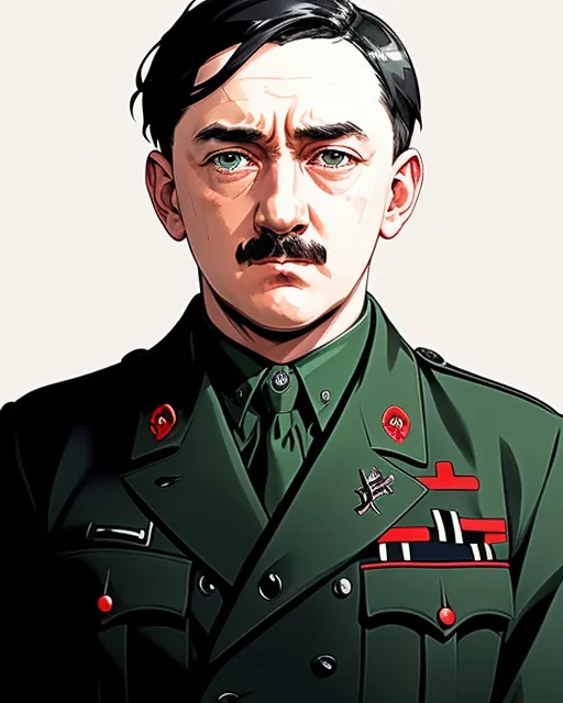 Adolf hitler as anime - AI Photo Generator - starryai