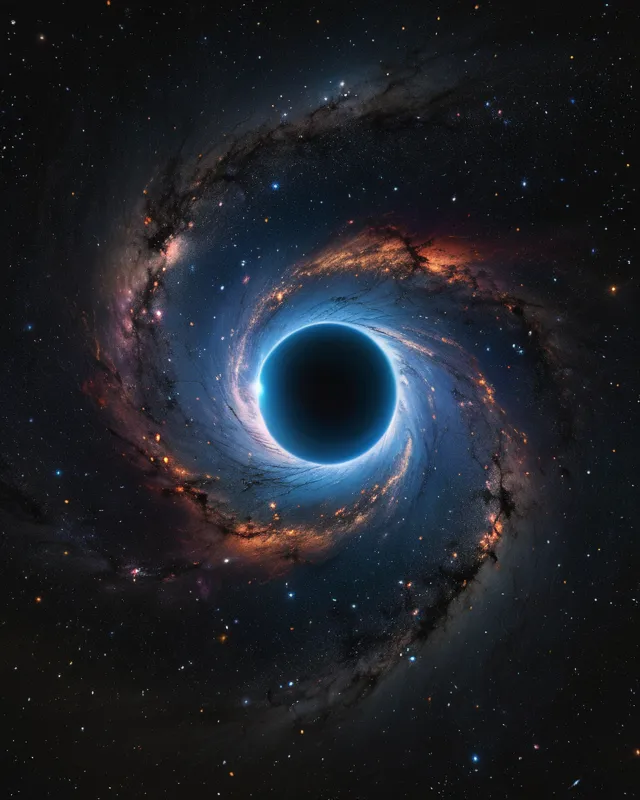 Black hole floating cosmos galaxy - Free AI Photo Generator - starryai