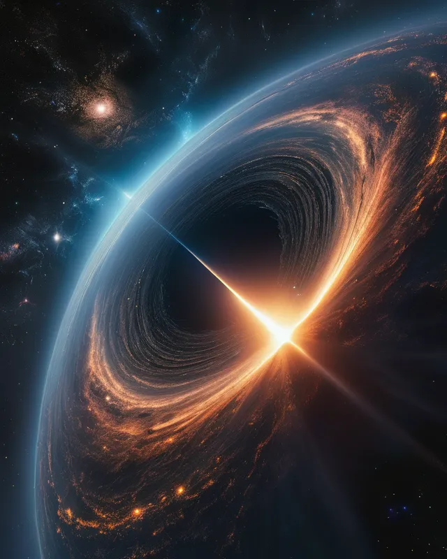 Black hole floating cosmos galaxy - Free AI Photo Generator - starryai