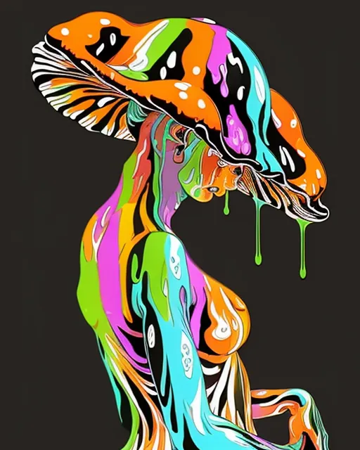 Mushrooms, orange, teal, mushroom - Free AI Photo Generator - starryai