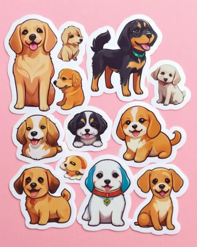 Cute dogs sticker sheet