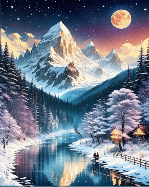 A winter wonderland - Free AI Photo Generator - starryai