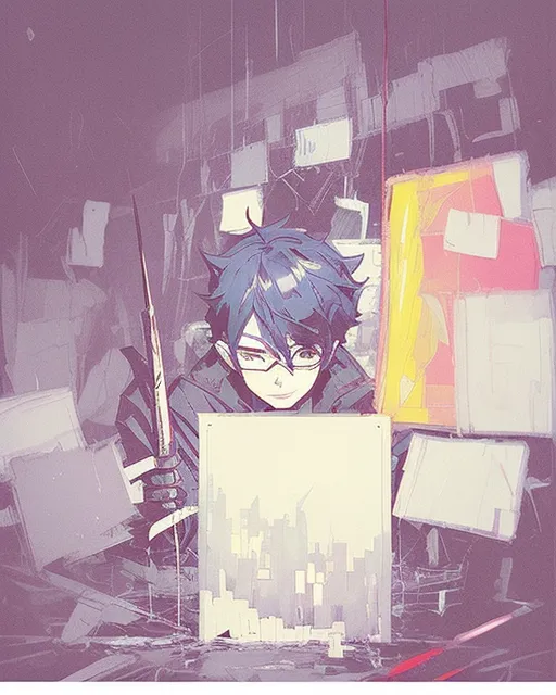 soft painting, Techno Marble, light nover, by ismail inceoglu, magical, photorealistic dramatic anime boy, bokeh, counter strike, CMYK, photorealistic dramatic anime, Huge, ballpoint pen, by Jeff koons