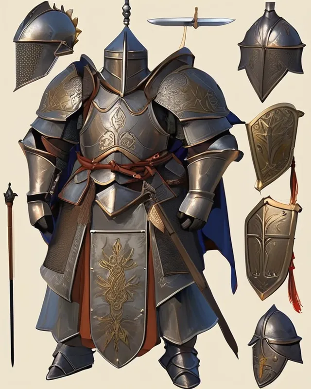 Fantasy Medieval Magical Armors, - Free AI Photo Generator - starryai