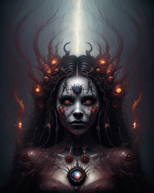 Fire jinn spirit nymph - Free AI Photo Generator - starryai