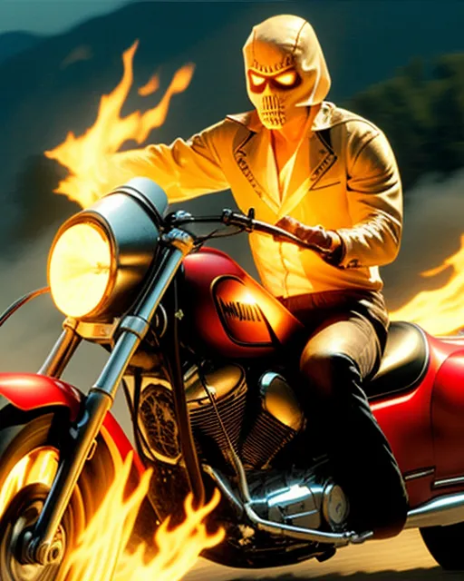 HD wallpaper: Comics, Ghost Rider, Bike, Chain, Fire, Marvel Comics |  Wallpaper Flare