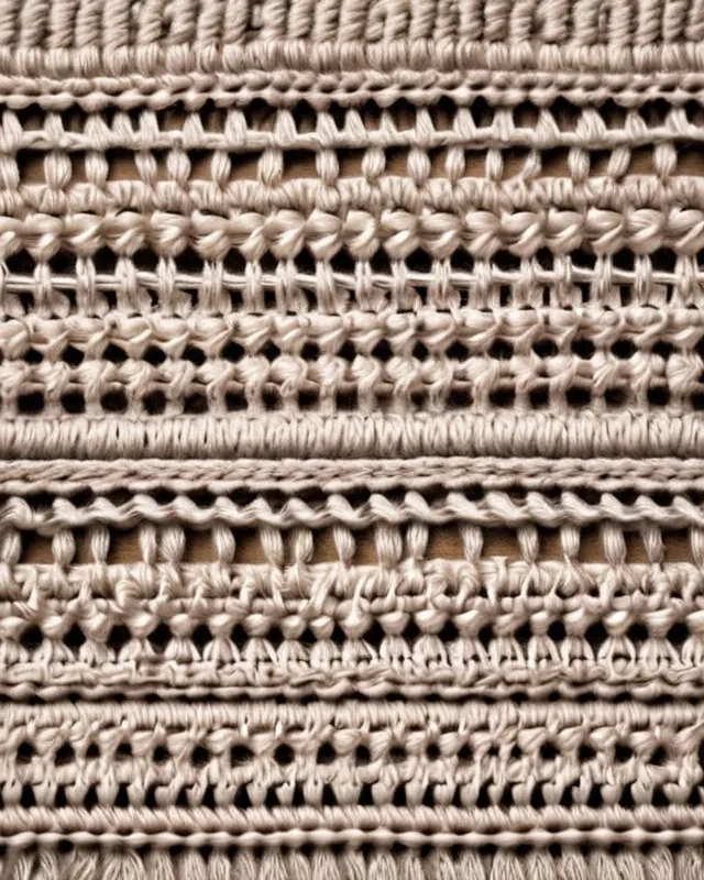 A crochet background in neutral tones