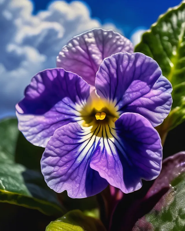 Solitary African Violet - AI Photo Generator - starryai