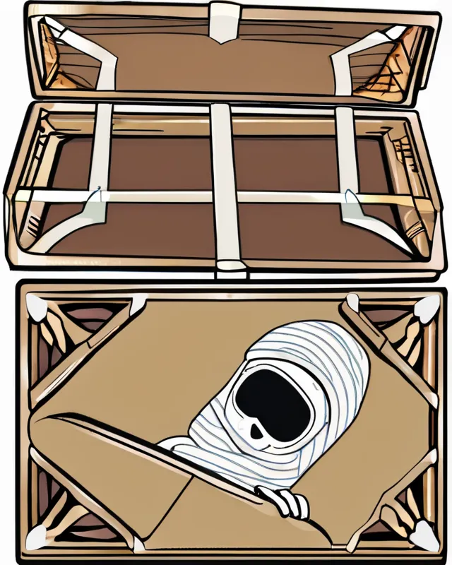 A mummy in a box