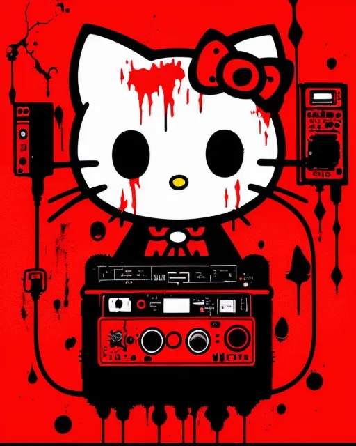 Gotcha Machine Evil Illustration evil gothic hello | - Free AI Photo Generator - starryai