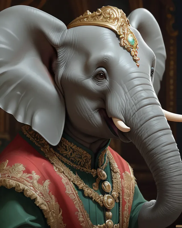 Babar elephant. Official Art, 4k, - Free AI Photo Generator - starryai