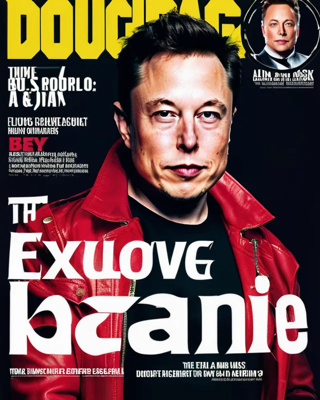 Elon Musk on the cover of DOUCHEBAG magazine exclusive 