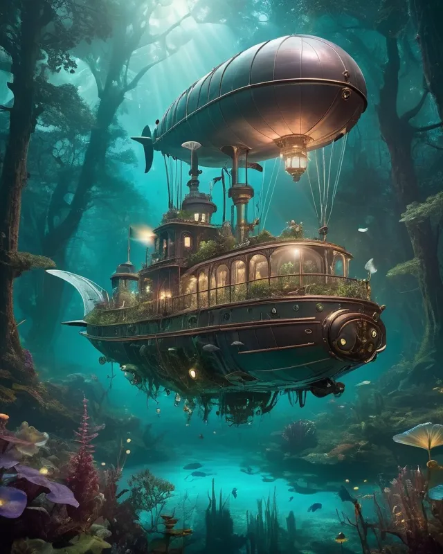 A surreal ethereal underwater a - Free AI Photo Generator - starryai