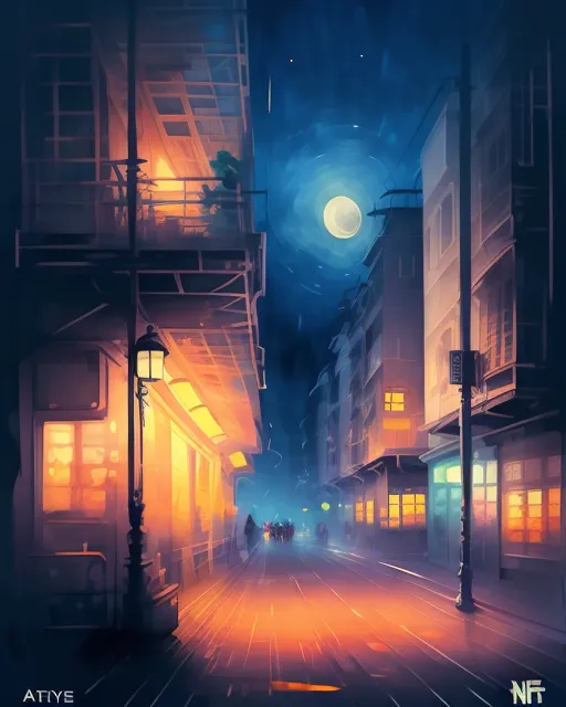 Night city - Free AI Photo Generator - starryai