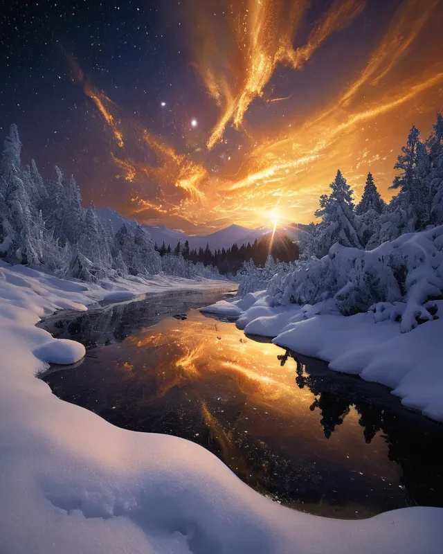 deep snow - Free AI Photo Generator - starryai