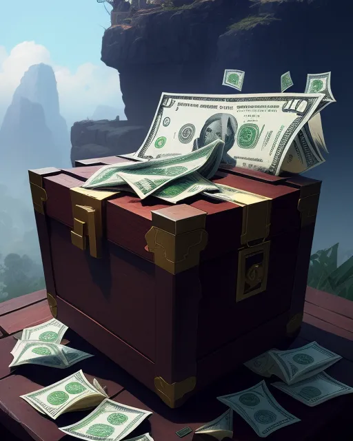 A chest with money 