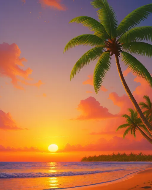 Sunrise at beach - Free AI Photo Generator - starryai