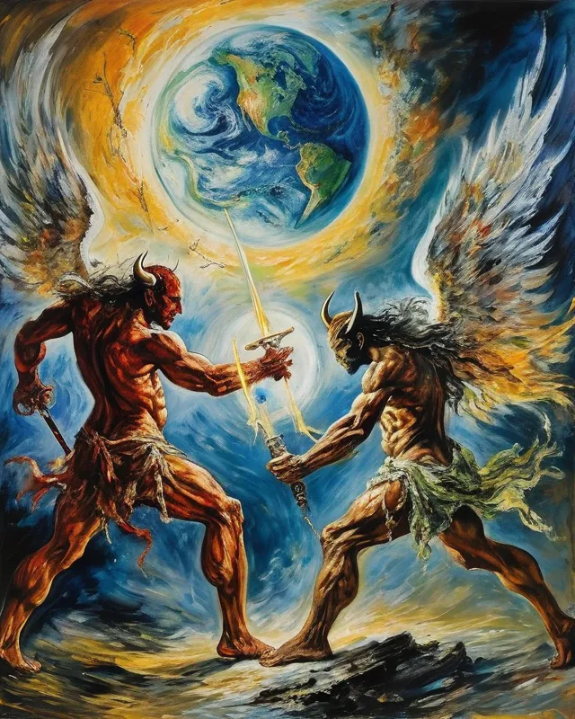 Devil Ruling Earth Leave Earth Alone Devil! Affandi - Free AI Photo Generator - starryai