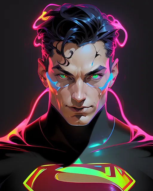 Cyber Superman from year 3000 - AI Photo Generator - starryai