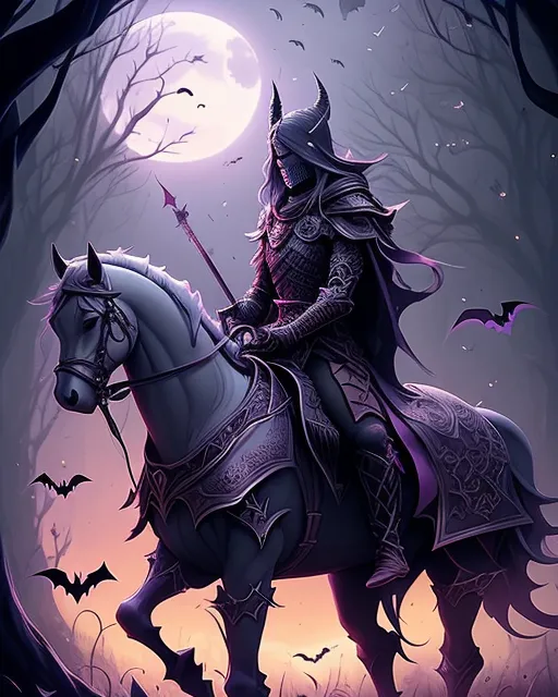 Knight riding a horse - Free AI Photo Generator - starryai