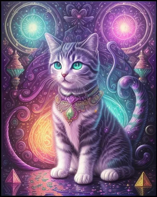 A kitty angel's secret purple room in heaven 