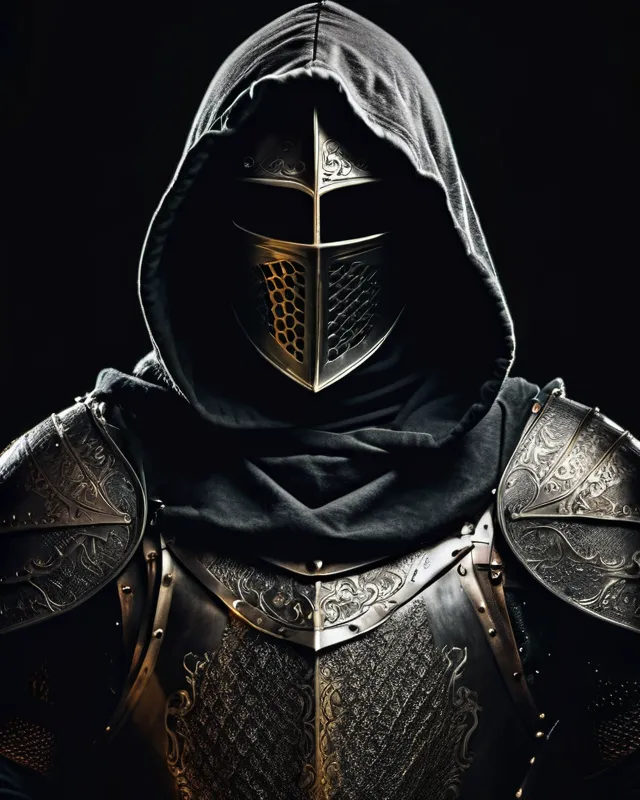 Medieval knight dark armor - Free AI Photo Generator - starryai