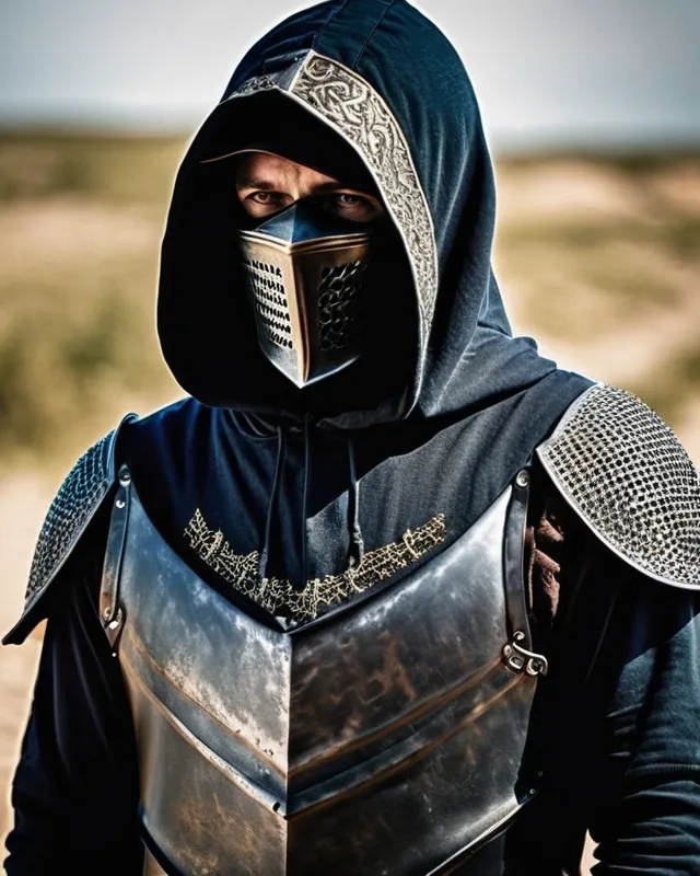 Medieval knight dark armor - Free AI Photo Generator - starryai
